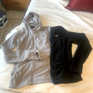 2 North Face Fleece Hoodies